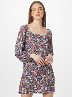 Traffic People Women's Size Small Dress Multicolored Floral 3/4 Sleeve Pockets